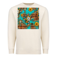 Sandshell bull skull cross seamless pattern Premium Sweatshirt - HRA Design Shop