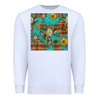 Bull Skull Cross Seamless Pattern Premium Sweatshirt | Teevron