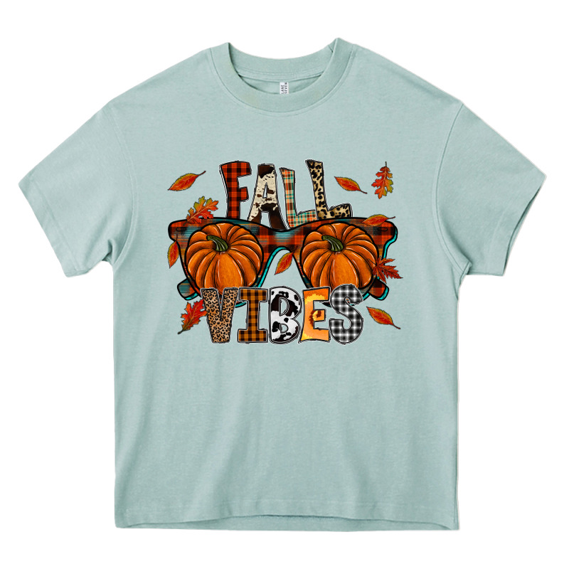 Autumn Style With Pumpkins Heavy Core Tee by CowhideDigitalArt | Teevron