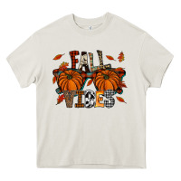 Cream autumn style with pumpkins Heavy Core Tee - CowhideDigitalArt