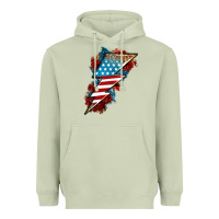 Matcha American lightning bolt Heavyweight Hoodie - Neo Western