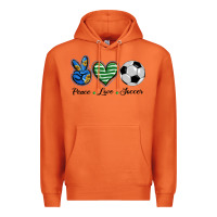 Carrot peace love soccer Premium Hoodie - BarkalooDesign
