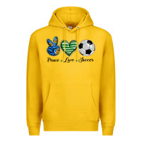 Lemon peace love soccer Premium Hoodie - BarkalooDesign