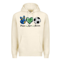 Tofu peace love soccer Premium Hoodie - BarkalooDesign