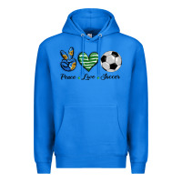 True Royal peace love soccer Premium Hoodie - BarkalooDesign