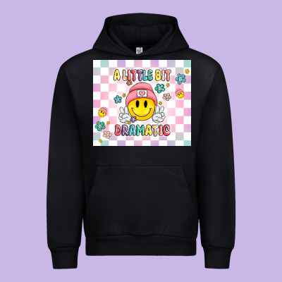A Little Bit Dramatic Retro Urban Hoodie Designed By Maliassmallbusiness