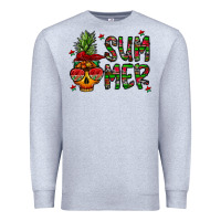 Heather Grey summer vibes Premium Sweatshirt - CowhideDigitalArt