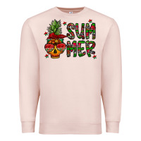 Pale Pink summer vibes Premium Sweatshirt - CowhideDigitalArt