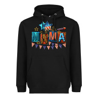 Black All American Mama 4th of July Heavyweight Hoodie - CowGirlArtShop
