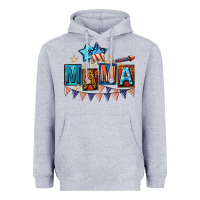 Heather Grey All American Mama 4th of July Heavyweight Hoodie - CowGirlArtShop