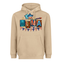 Mushroom All American Mama 4th of July Heavyweight Hoodie - CowGirlArtShop