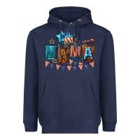 Navy All American Mama 4th of July Heavyweight Hoodie - CowGirlArtShop