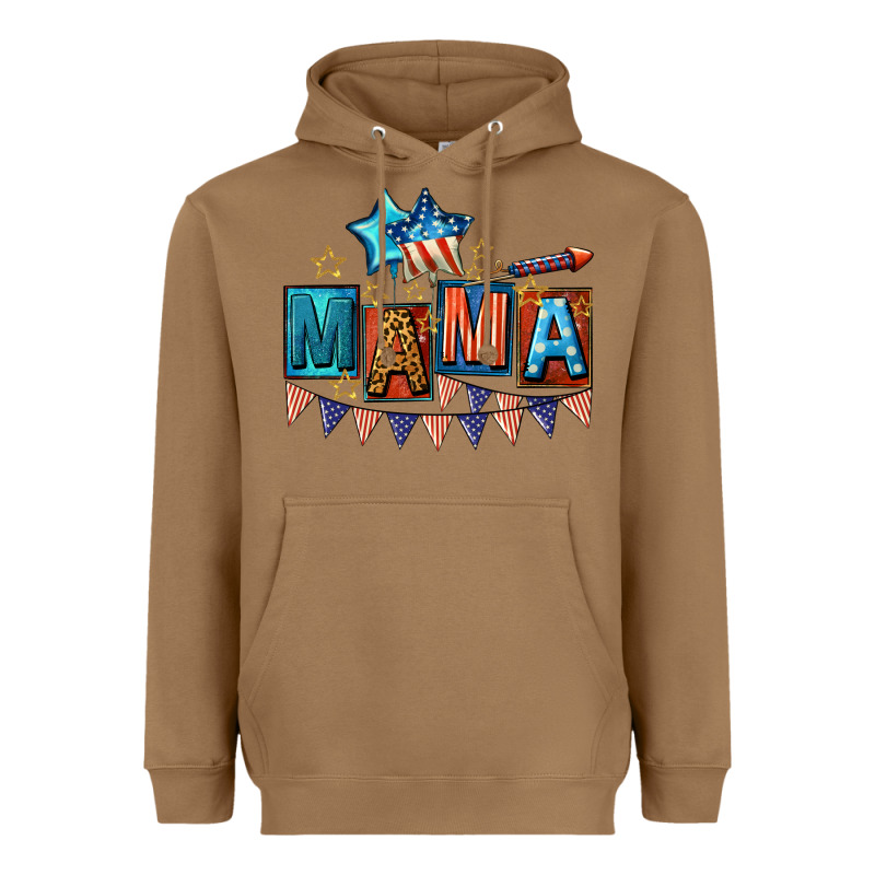 All American Mama 4th Of July Heavyweight Hoodie by CowGirlArtShop | Teevron
