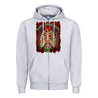Heather Grey Happy Horrordays Zipper Hoodie - RanaPortraitStore