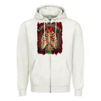 Oatmeal Heather Happy Horrordays Zipper Hoodie - RanaPortraitStore