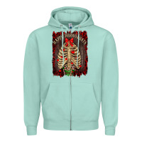 Seafoam Happy Horrordays Zipper Hoodie - RanaPortraitStore