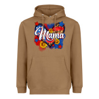 Toasted Coconut American mama heart Heavyweight Hoodie - Neo Western