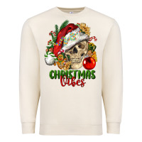 Sandshell Christmas Vibes Human Skull Premium Sweatshirt - FaDigitalArtStudio