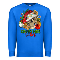 True Royal Christmas Vibes Human Skull Premium Sweatshirt - FaDigitalArtStudio