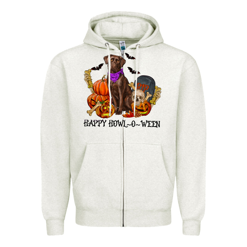 Happy Howl O Ween Zipper Hoodie by RanaPortraitStore | Teevron