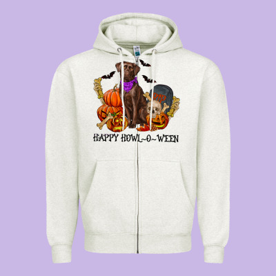 Zipper Hoodie Happy howl o ween