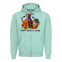 Seafoam Happy howl o ween Zipper Hoodie - RanaPortraitStore