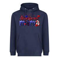Navy American Mama 4th of july Heavyweight Hoodie - CowGirlArtShop