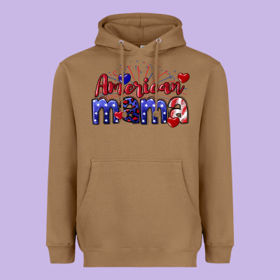 American Mama 4th Of July Heavyweight Hoodie Designed By Cowgirlartshop
