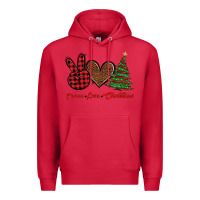 Cardinal peace love christmas Premium Hoodie - BarkalooDesign