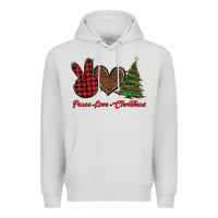 Dove Grey peace love christmas Premium Hoodie - BarkalooDesign