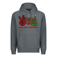 Rock peace love christmas Premium Hoodie - BarkalooDesign