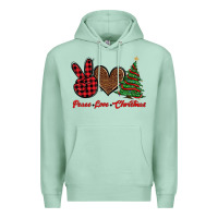 Seafoam peace love christmas Premium Hoodie - BarkalooDesign