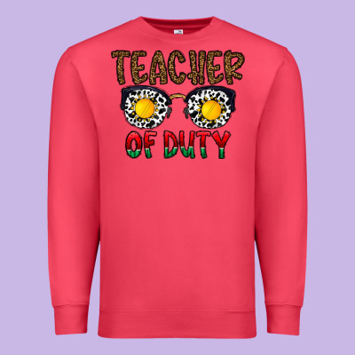 Teacher Of Duty Premium Sweatshirt Designed By Cowhidedigitalart