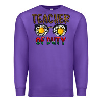 Purple teacher of duty Premium Sweatshirt - CowhideDigitalArt