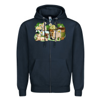Navy sheep coffee cups Zipper Hoodie - Zillion Design Studio