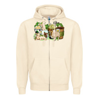 Sandshell sheep coffee cups Zipper Hoodie - Zillion Design Studio