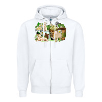 White sheep coffee cups Zipper Hoodie - Zillion Design Studio