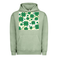Pigment Oil Green st patrick clover Urban Hoodie - MaliasSmallBusiness