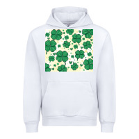 White st patrick clover Urban Hoodie - MaliasSmallBusiness