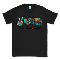 Black peace love west bison Classic Tee - RanaPortraitStore