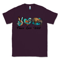 Plum peace love west bison Classic Tee - RanaPortraitStore