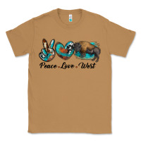 Toasted Coconut peace love west bison Classic Tee - RanaPortraitStore