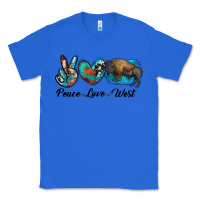True Royal peace love west bison Classic Tee - RanaPortraitStore