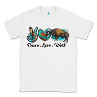 White peace love west bison Classic Tee - RanaPortraitStore