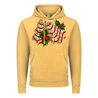 Vintage Mustard white christmas tree cake ado Vintage Hoodie - AdoDesignShop