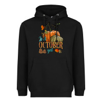 Black is it october yet Heavyweight Hoodie - HRA Design Shop