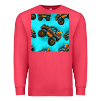 Cardinal monster truck pre teen seamless pattern Premium Sweatshirt - HRA Design Shop