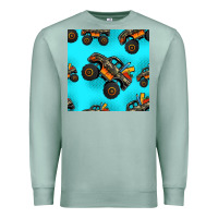 Seafoam monster truck pre teen seamless pattern Premium Sweatshirt - HRA Design Shop