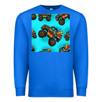 True Royal monster truck pre teen seamless pattern Premium Sweatshirt - HRA Design Shop