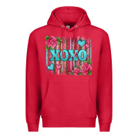 Cardinal xoxo valentines day leopard glitter brushstroke Premium Hoodie - Jasminsmagicworld
